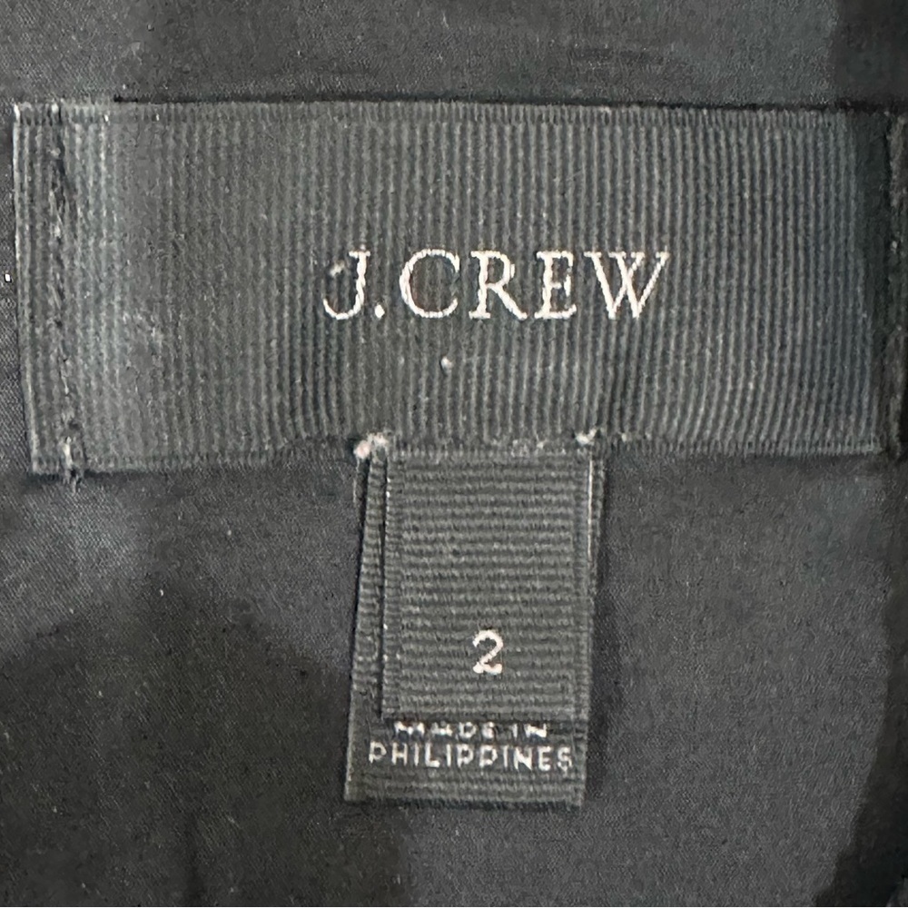 Jcrew Wool Shift Dress Black White Career Office Workwear Career Sleeveless - Picture 7 of 10